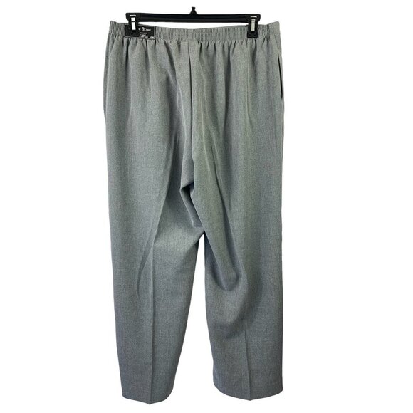 Alfred Dunner Women's Light Grey Casual Pants - Picture 2 of 7